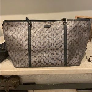 Gucci large black and grey tote-authentic!!!